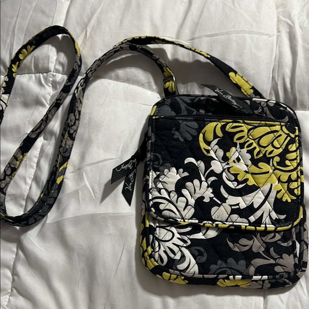 Vera Bradley Black and Yellow Crossbody Bag